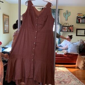 ☕ City chic linen blend dress